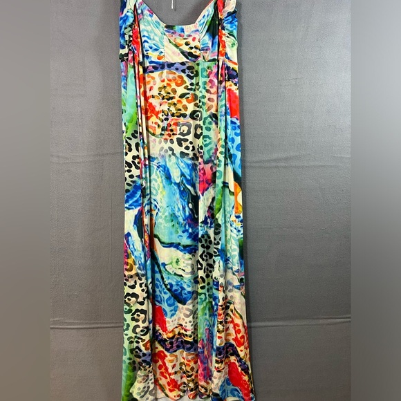 Venus Tropical Strapless Halter Maxi Dress Sz 2X - Picture 7 of 7